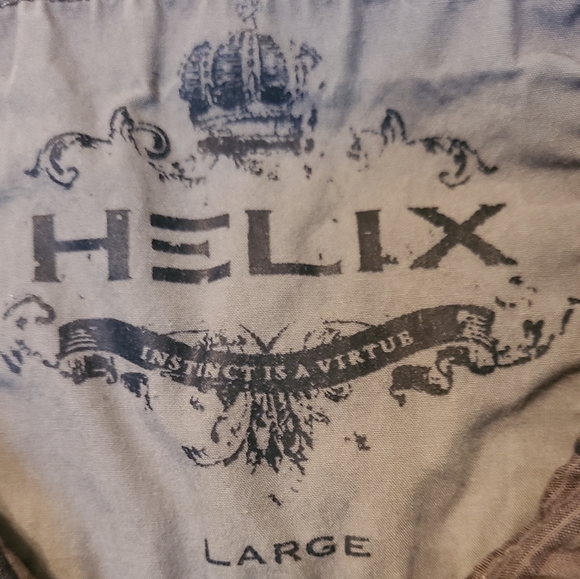 (652) Helix Men's Casual Short Sleeve Western Wear Shirt, Size: L Color: Grey - Picture 5 of 10